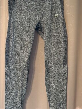Women's Gray Heather Performance Leggings - Fit Logo